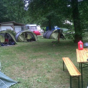 Camp de base, installé par les enfants !!!