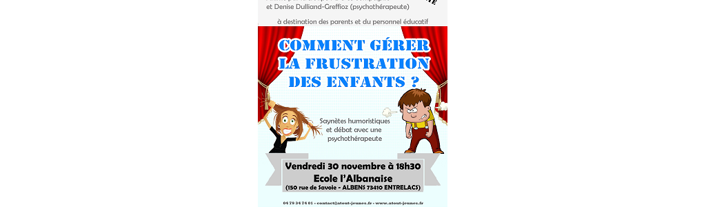 Théâtre/Débat - Comment gérer la frustration de nos enfants&nbsp;?