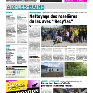 Article Le Dauphiné Libéré 18 septembre 2017 Recy'lac