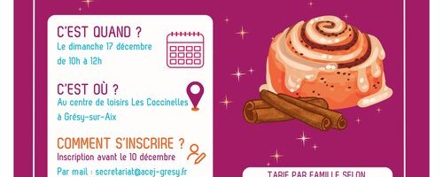 Atelier confection de gâteaux de Noël Atelier confection de gâteaux de Noël