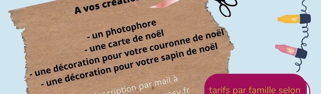 Atelier - récup’ déco de Noël -