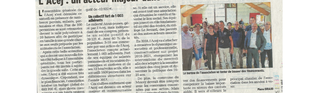 Assemblée Générale 28 avril 2018 - ACEJ